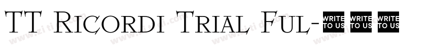 TT Ricordi Trial Ful字体转换